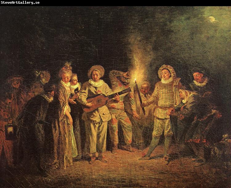 WATTEAU, Antoine The Italian Comedy